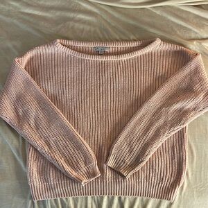 Stargaze - boatneck soft pink crop sweater - Small